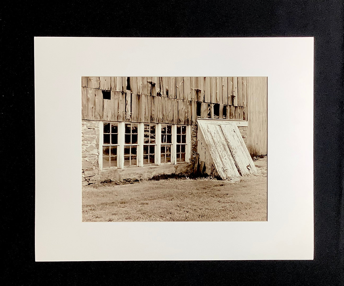 Barn Windows, Sepia Tone